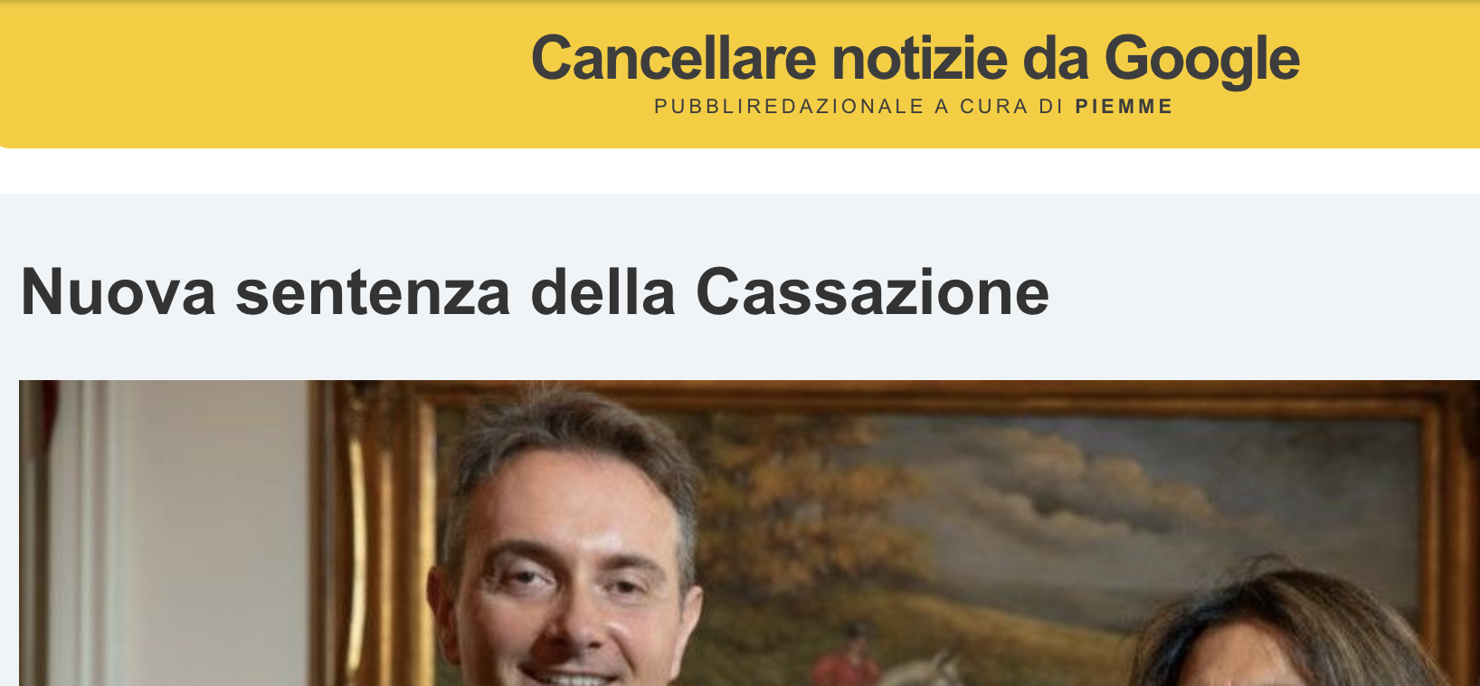 La Corte di Cassazione su rimozione notizie da Google
